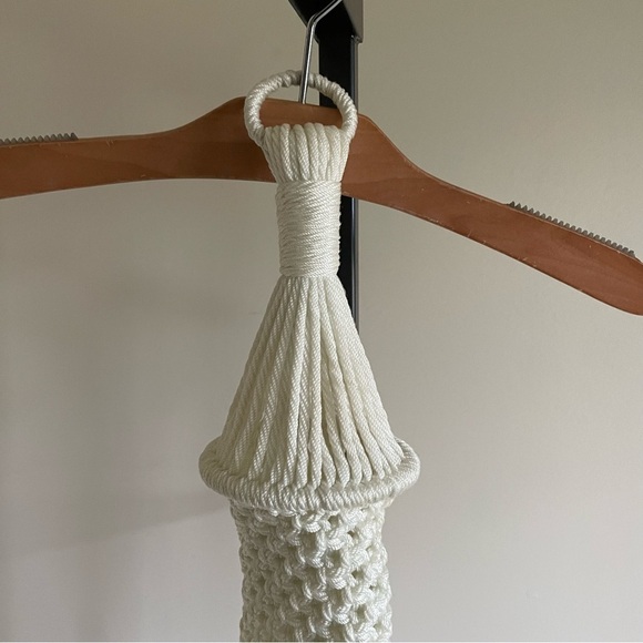 Vintage Boho Macrame Plant Hanger Braided Bohemian Home Decor Hand Made - Picture 3 of 8